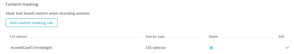 add rule content masking