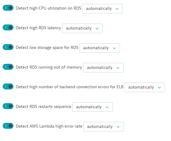 Anomaly detection config - AWS