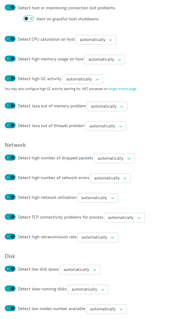 Anomaly detection config - hosts