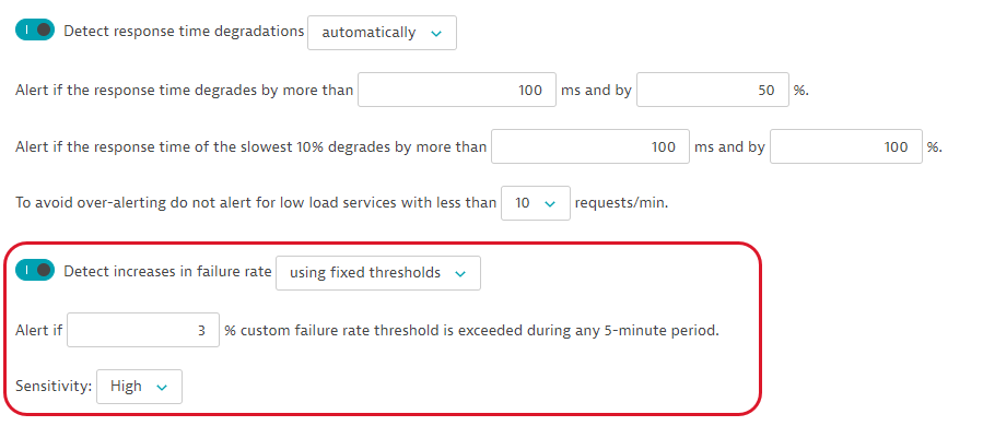 Anomaly detection config - services - updated