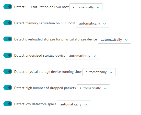 Anomaly detection config - vmware