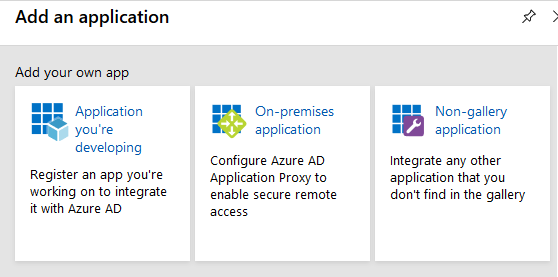 Azure: Non-gallery application