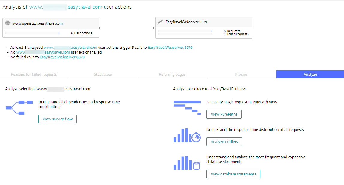 database service backtrace