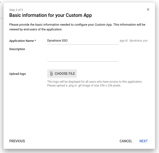 GSuite: Basic information for your Custom App