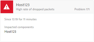 High rate of dropped packets event