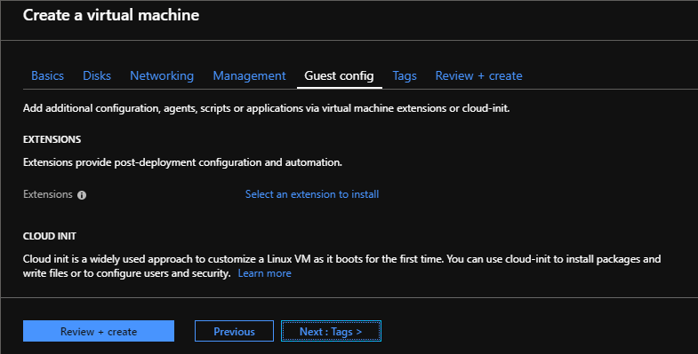 Set VM-Extension during deployment