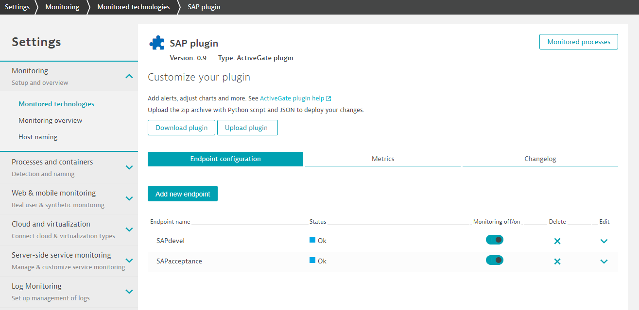 Plugin endpoints