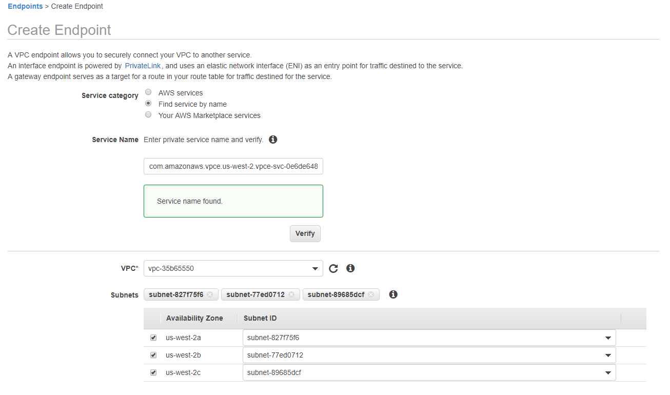 Configuring VPC, Subnets, and Security group settings