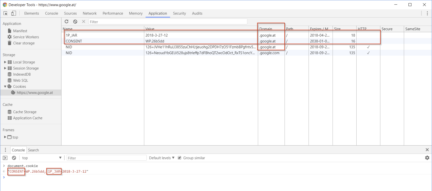 RUM troubleshooting - CORS - checking the cookie domain