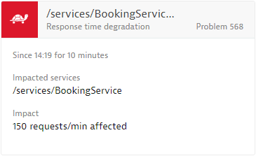 Response time degradation event