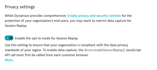 session replay opt-in mode