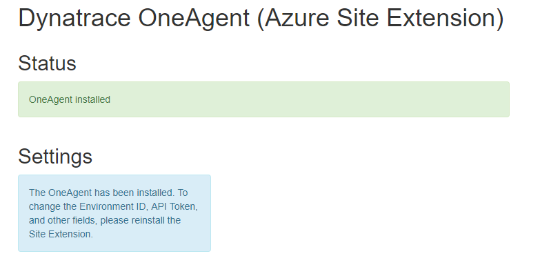 Azure Site-Extension Status