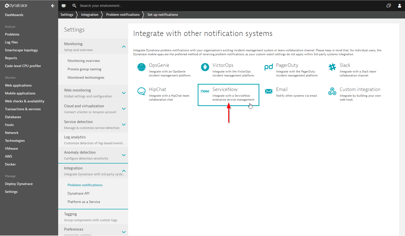 Integrate with other notification systems page