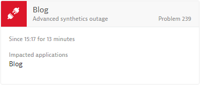 Synthetic Classic outage